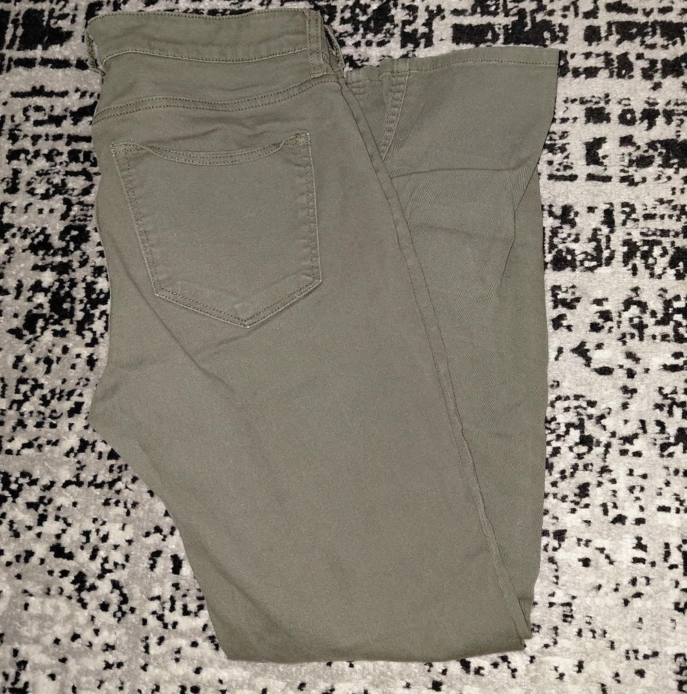 H&M Khaki Green Skinny Ankle Jeans - Regular Waist - Size 28 - Picture 16 of 16